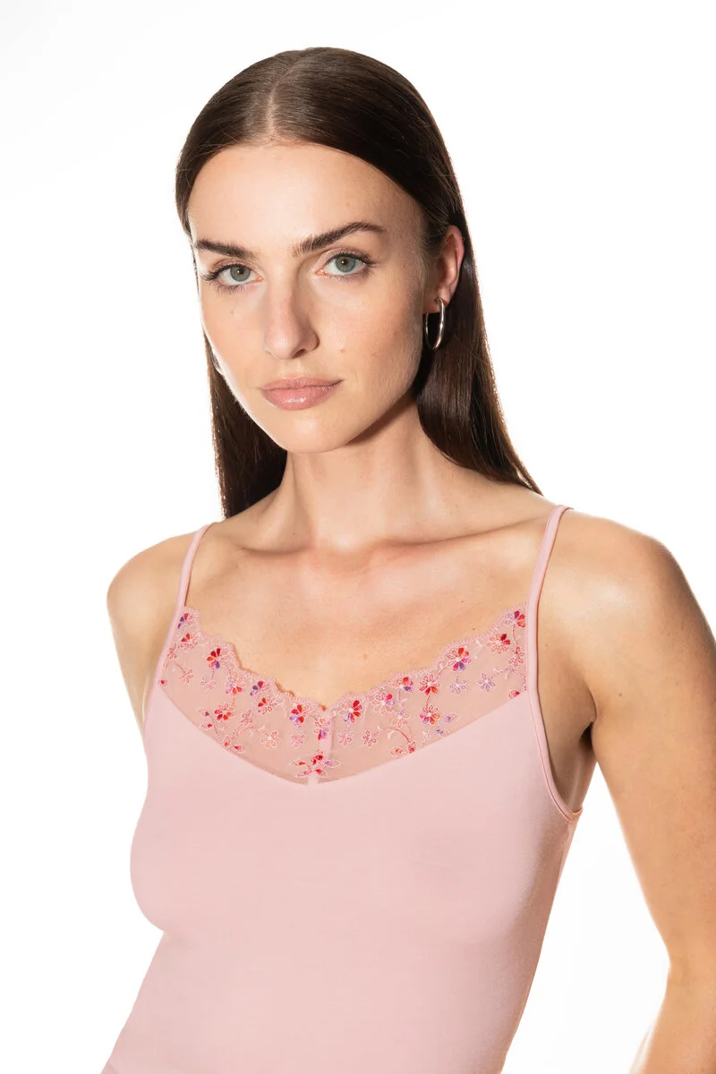 spaghetti top 45228 558 bonbon pink
