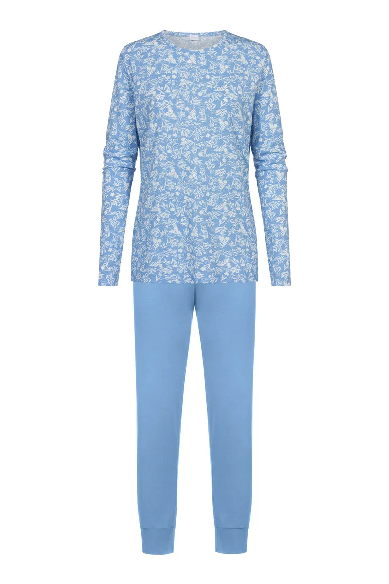 pyjama 7/8 length, long sleeve 1240004 1116 blue silk